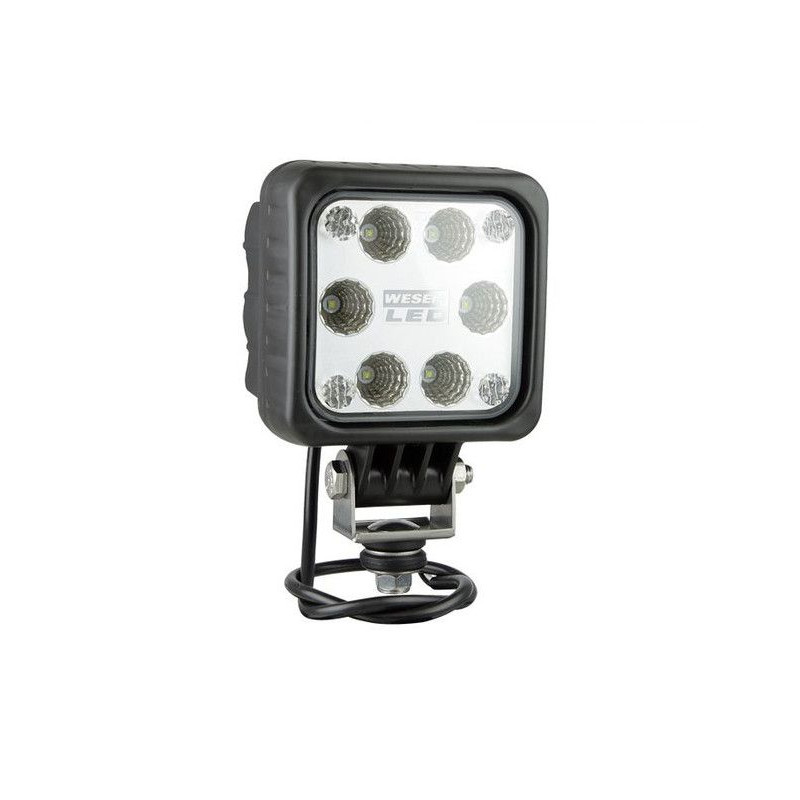 Svítilna pracovní Wesem LED1F, 100x100 mm , LED, 12-24V, 1500 Im, s kabelem 0,5 m