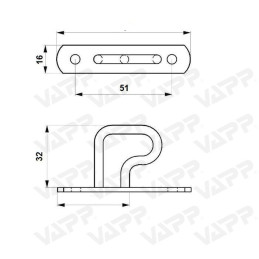 Třmen s nosem pro upnutí plachty, pozink
