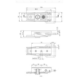 Závěr bočnic - přezka BVS 60-1 (bez protikusu, se zámkem), 2ks v balení