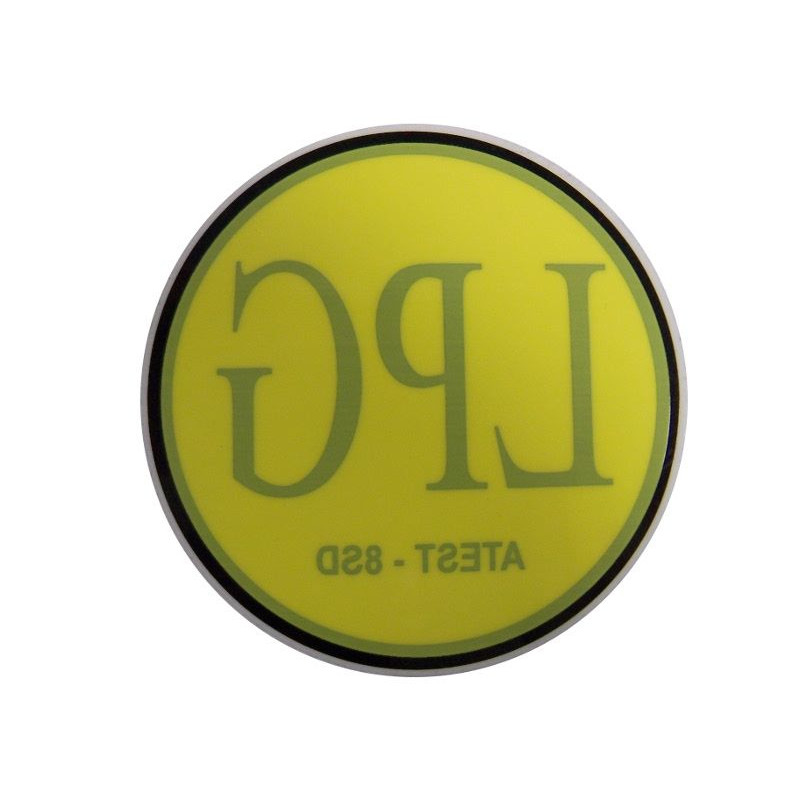 Značení LPG (ATEST-8SD) - samolepka vnitřní na sklo, prům. 71mm