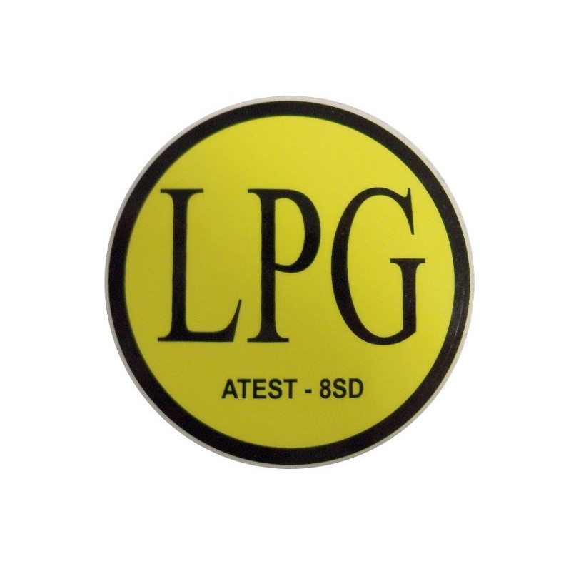 Značení LPG (ATEST-8SD) - samolepka vnější, prům. 71mm