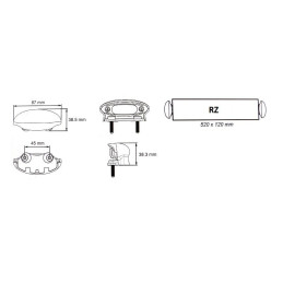 Osvětlení SPZ (registrační značky) LED Lucidity 26256NCK-1G (12-24V), QS150