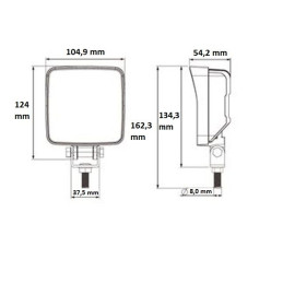 Svítilna couvací/pracovní Lucidity 22809-B LED alu 1440/1036 lm, 12-36V, IP69K,kabel 0,28m