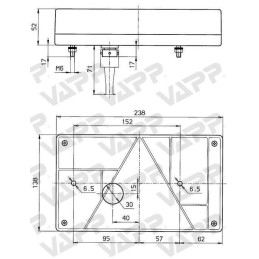 Svítilna Jokon 595 sdružená, P-BL/BR/KO/CO/RZ, baj5