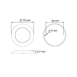 Vnitřní osvětlení Lucidity 22784 pr. 75 mm, 12-24V, 665/323 lm, 10 LED, IP67