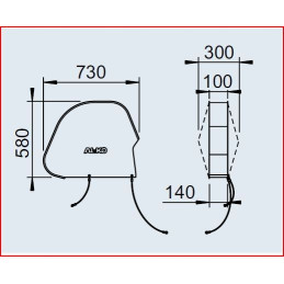 Třmen M10 70x80 k držákům rezervy
