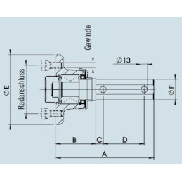 Kolová jednotka AL-KO nebrzděná pro nápravy STARR LS 750 kg vodotěsná, 100x4 / 1 ks