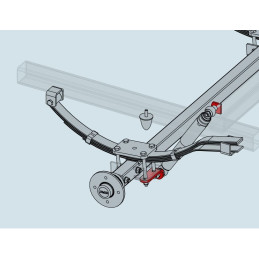 Montážní materiál AL-KO pro tlumič k listovým pružinám STARR ( 750 kg) / 1 ks