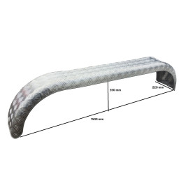 Blatník tandemový ALU š220/v350/d1500 mm DOMAR