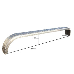 Blatník vícenápravový ALU š220/v350/d2500 mm DOMAR