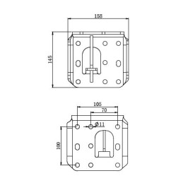 Kolečko opěrné automat. KNOTT ATK60V-B 200x50 500 kg