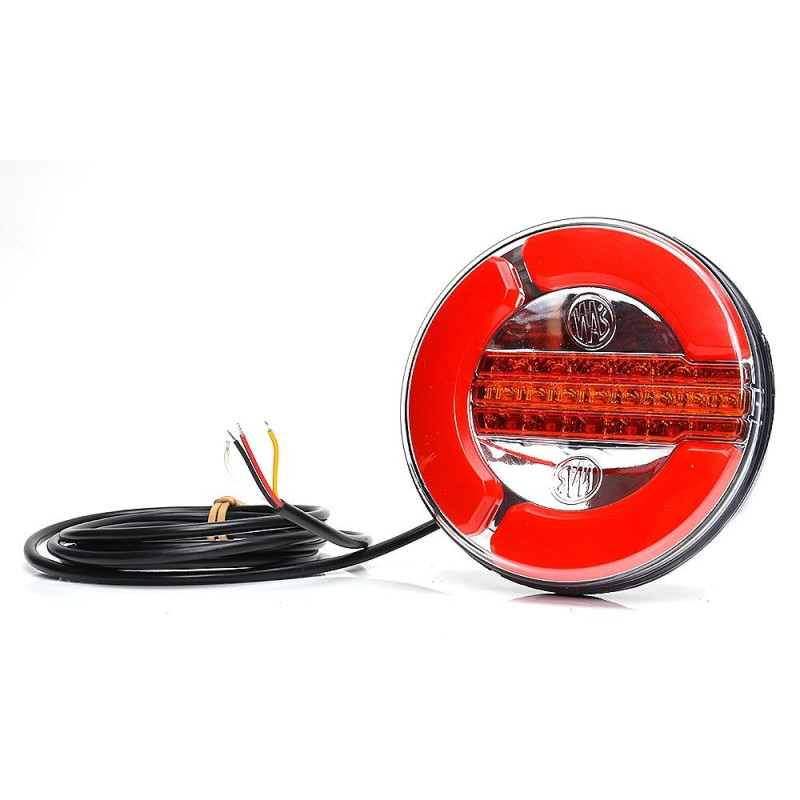 Svítilna WAS W153/1128 sdružená LED 12-24V, P-L, BL/BR/KO, dynamický blinkr