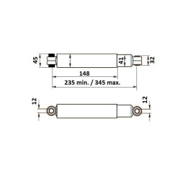 Stabilizátor KNOTT KS30, vrt. 12/12mm