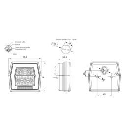 Svítilna Fristom FT-121 T sdružená LED 12-36V, L/P-BL/BR/KO/RZ, baj5