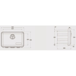 Daken JUST 500-R, box 500x350x300 mm