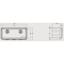 Daken JUST 750-R, box 750x350x300 mm