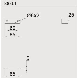 Držák boxu BLACKIT na V oj (sada pro 1 box)