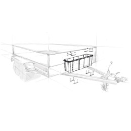 Držák boxu BLACKIT na V oj (sada pro 1 box)