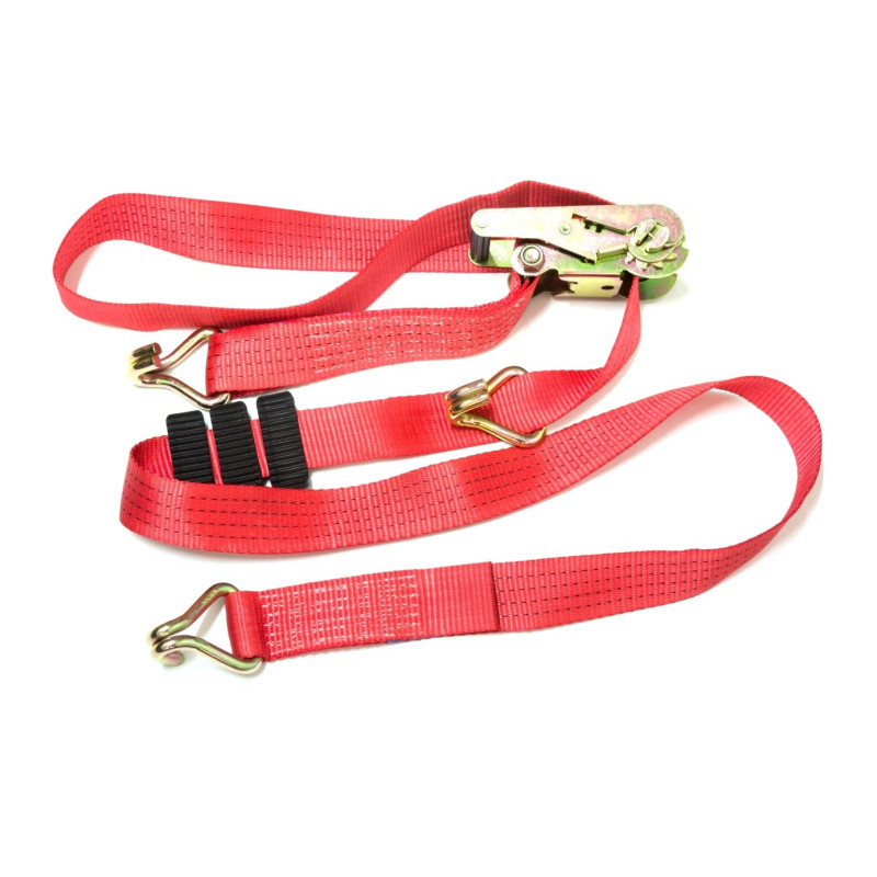 Upínací souprava 50mm, 5t/3m, dvojité háky + 3x protiskluzový segment