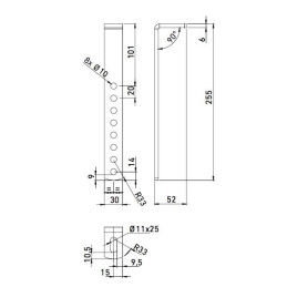Držák boxů pro montáž podvěsem (sada pro 1 box)
