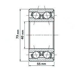 Ložisko do bubnu KNOTT 200x50 FITZEL (73x40/h55), SKF