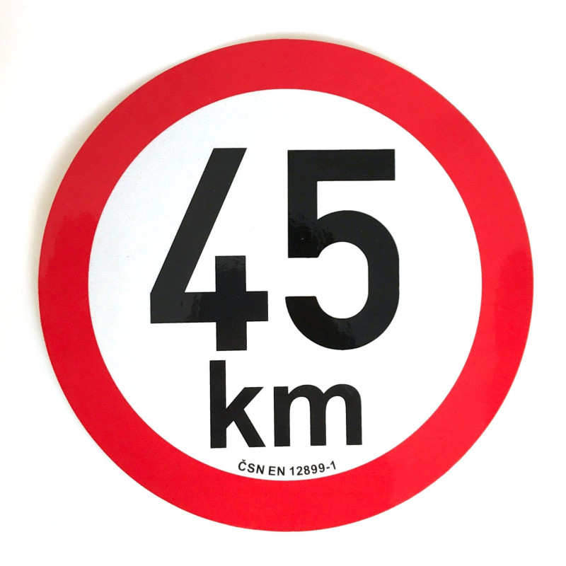 Omezení rychlosti 45 km retroreflexní pr. 200 mm