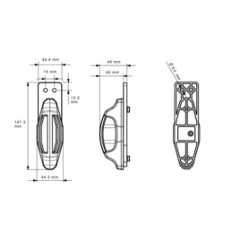 Svítilna doplňková obrysová LED Lucidity 26560K, 12-24V, L/P, závěsná, QS150