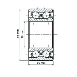 Ložisko do bubnu KNOTT 300x60 (88x48/h46), originál