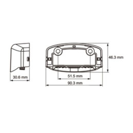 Osvětlení SPZ (registrační značky) LED Lucidity 26800 (12-24V), QS150