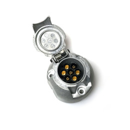 Zásuvka 7 pólů 12V kovová JAEGER