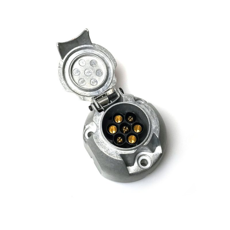 Zásuvka 7 pólů 12V kovová JAEGER