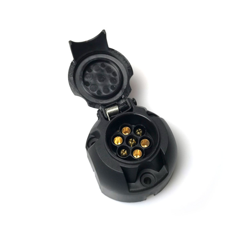 Zásuvka 7 pólů 12V plastová s odpojováním mlhovky JAEGER
