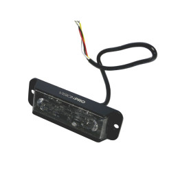 Výstražná záblesková svítilna VISIONPRO, 4x LED, modrá, plochá