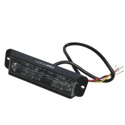 Výstražná záblesková svítilna VISIONPRO, 6x LED, modrá, plochá