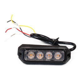 Výstražná záblesková svítilna VISIONPRO, 4x LED, oranžová