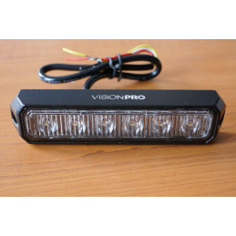 Výstražná záblesková svítilna VISIONPRO, 6x LED, oranžová