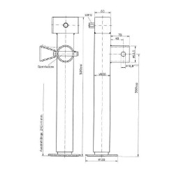 Opěrná noha SF 60/19/390 KNOTT (bez příruby)