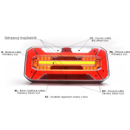 Svítilna WAS W184 sdružená LED 12-24V, P, BL/BR/KO/ ML/CO IP66/68