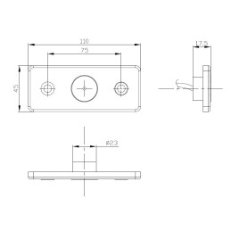 Svítilna boční obrysová LED Fristom MD-013, 12-36V, s odrazkou