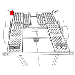 Držák na zadní nárazník VAPP PA pravý pro svítilny Jokon typ 630 a doplňková č/b světla