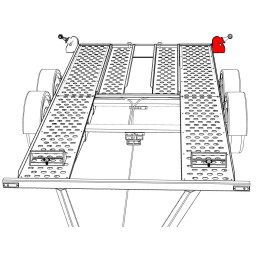 Držák na zadní nárazník VAPP PA levý pro svítilny Fristom FT-077 a doplňková č/b světla