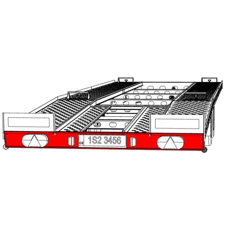 Nárazník zadní VAPP PAV 3,5/7.7/1.96 1960 mm