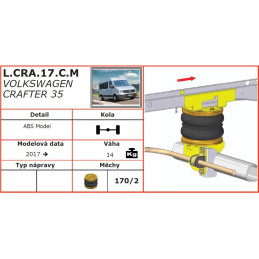 Volkswagen Crafter 35 přední náhon  (2017-) přídavné vzduchové měchy Dunlop
