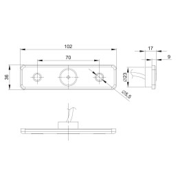 Svítilna boční obrysová LED Fristom FT-004 Z, s odrazkou, QS150